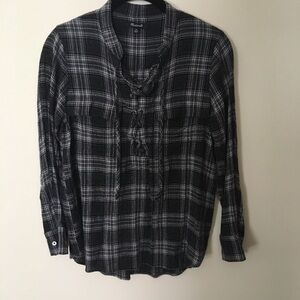 Madewell gray flannel shirt size extra small